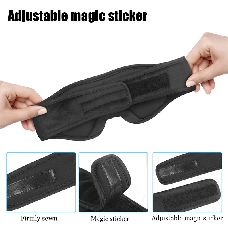 Bluetooth 5.2 Sleeping Headphones: 3D Wireless Music Eye Mask with Microphone - Soft, Adjustable Sleep Headset & Blindfold