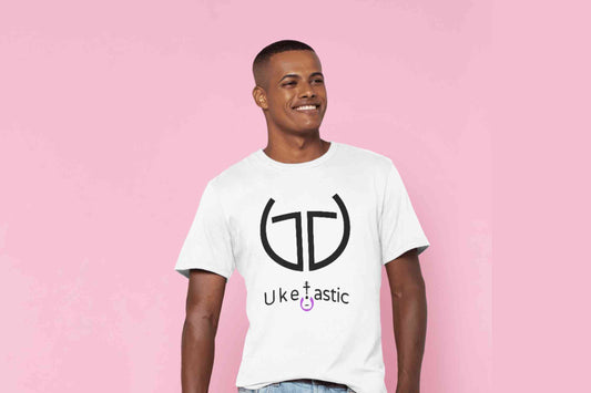 Uke Tastic Premier Tribal Ukulele T-Shirt Front Model