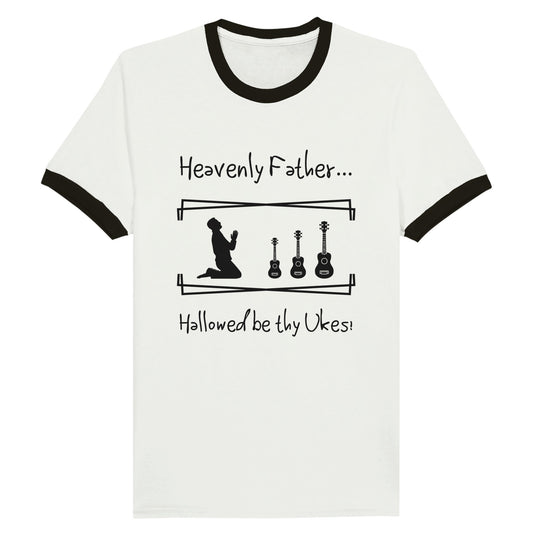 Unisex Ringer Heavenly Father T-Shirt Front 2