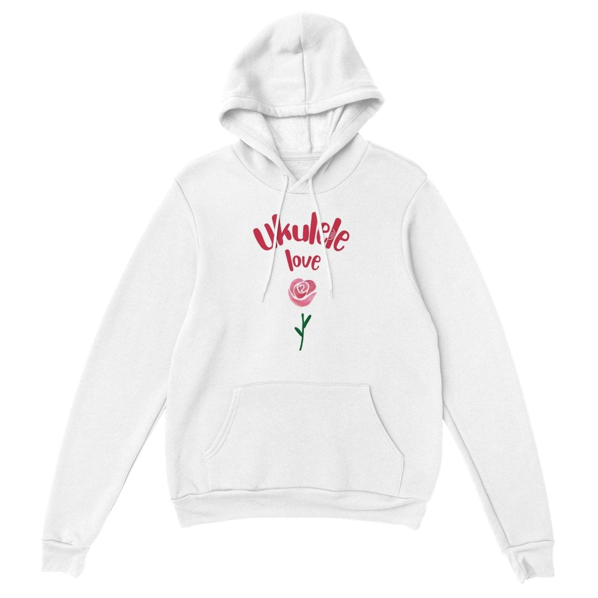 Premium 'Uke Rose' Unisex Pullover Hoodie - Uke Tastic - S - Free Delivery - Uke Tastic
