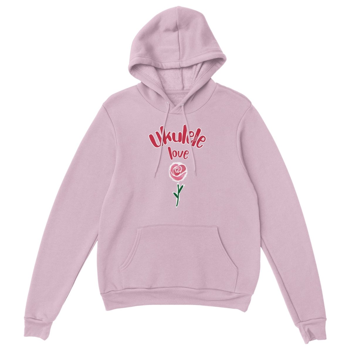 Premium 'Uke Rose' Unisex Pullover Hoodie - Uke Tastic - S - Free Delivery - Uke Tastic