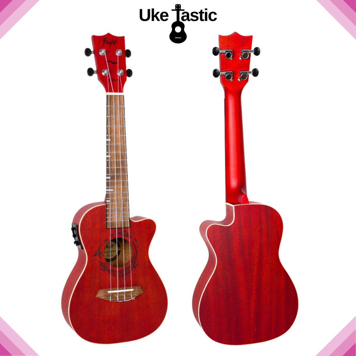 The Coral Red Uke (Concert) - Uke Tastic