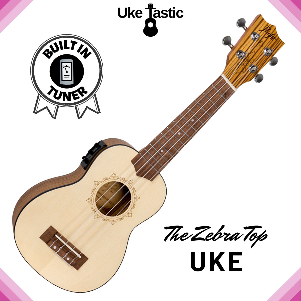 The Zebra Top Uke (Soprano) - Uke Tastic