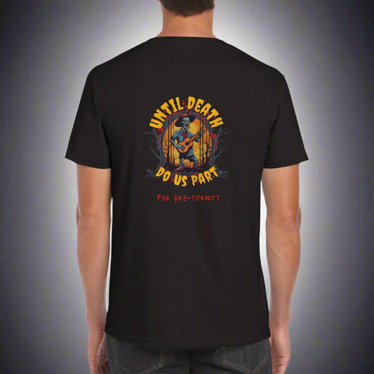 Uke-ternity - Ukulele Themed Unisex Classic Crewneck T-shirt - Uke Tastic - Black - Free Delivery - Uke Tastic