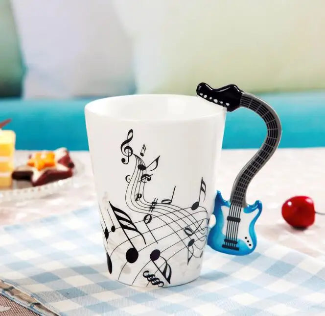 Music Themed Ceramic Mug with Handle Coffee/Tea/Novelty Gifts