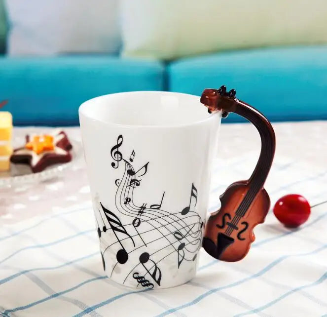 Music Themed Ceramic Mug with Handle Coffee/Tea/Novelty Gifts