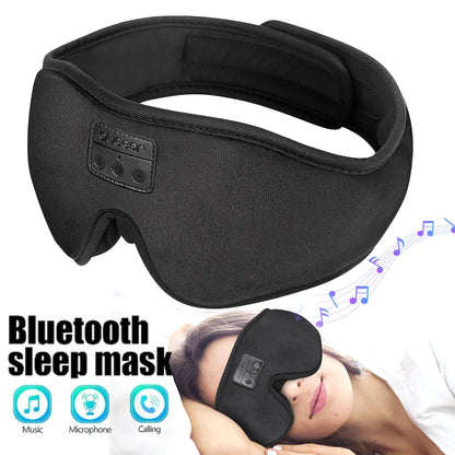 Bluetooth 5.2 Sleeping Headphones: 3D Wireless Music Eye Mask with Microphone - Soft, Adjustable Sleep Headset & Blindfold