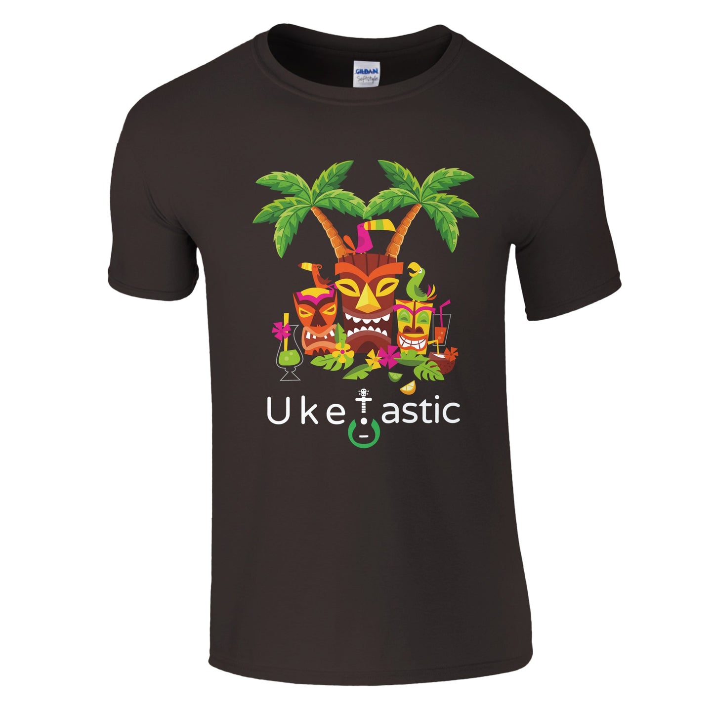 Tiki Chocolate Ukulele Tshirt Front