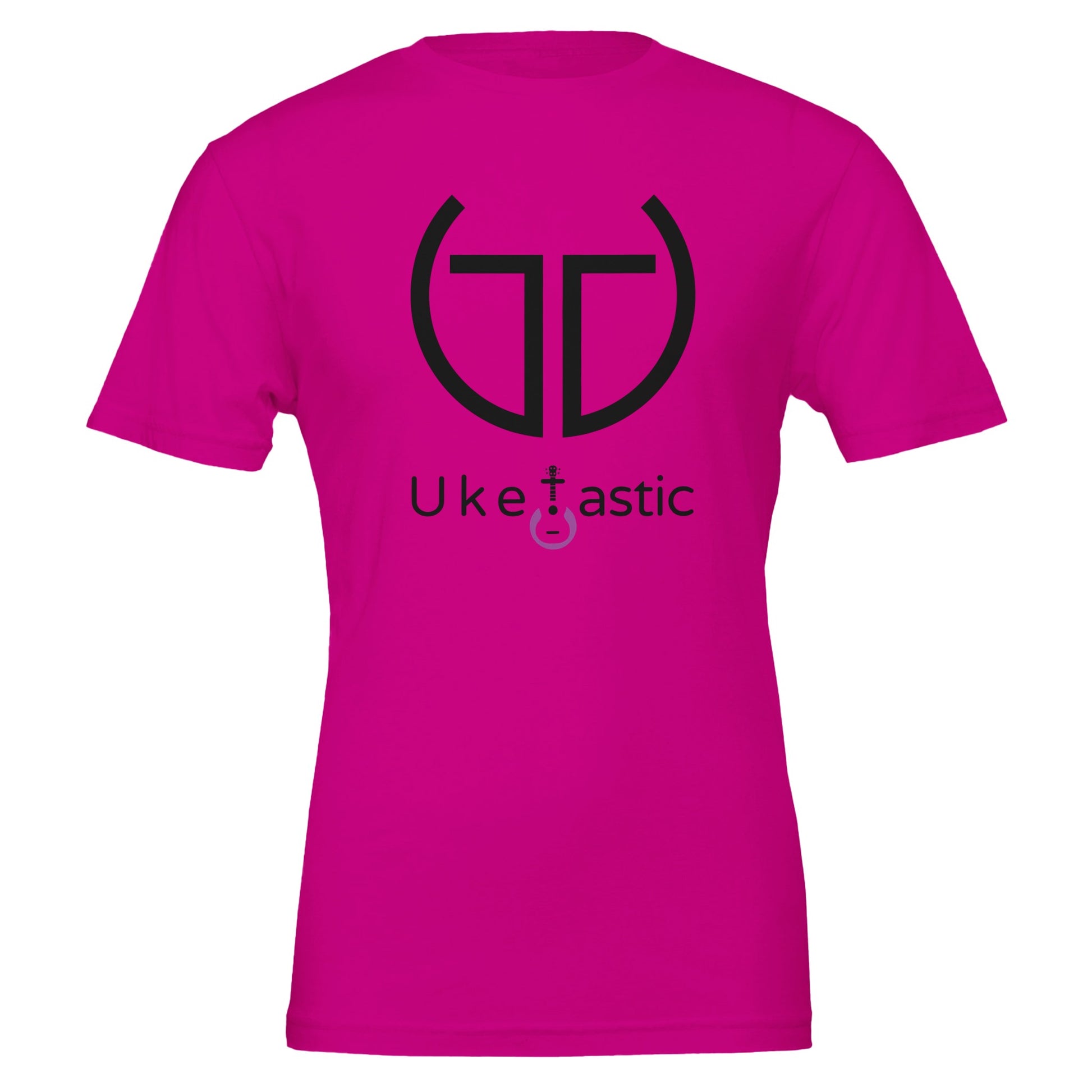 Uke Tastic Premier Tribal Ukulele T-Shirt Bright Pink