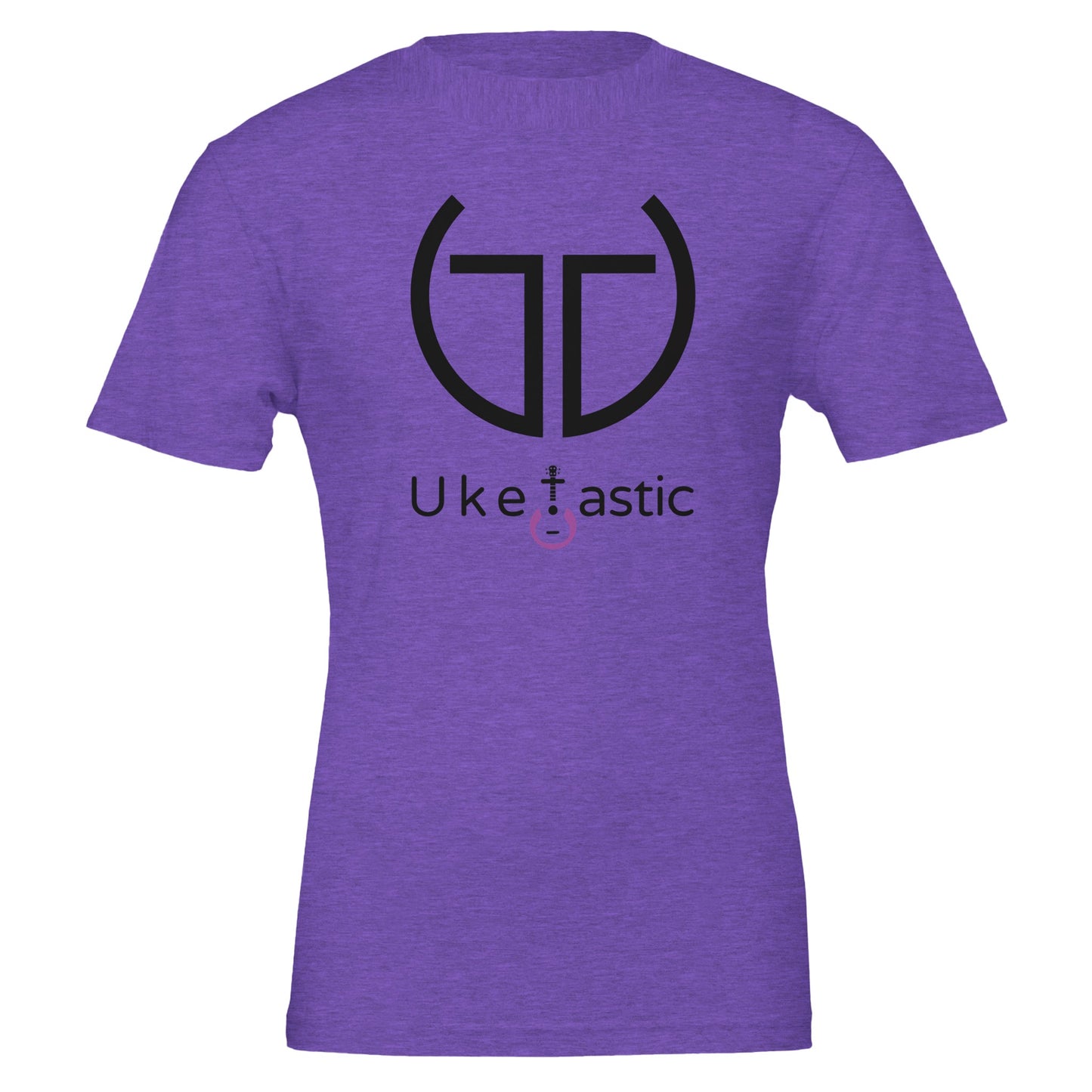 Uke Tastic Premier Tribal Ukulele T-Shirt Front Purple 2 