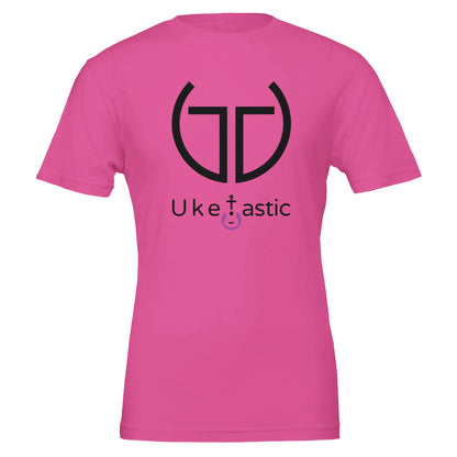 Uke Tastic Premier Tribal Ukulele T-Shirt Pink 2 