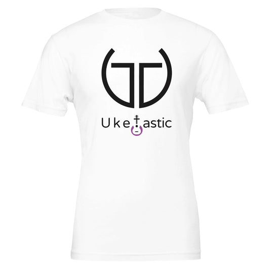 Uke Tastic Premier Tribal Ukulele T-Shirt White