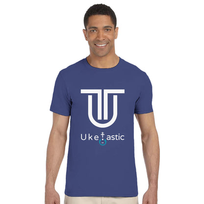 Uke Tastic Tribal Ukulele T-Shirt Front Blue 4