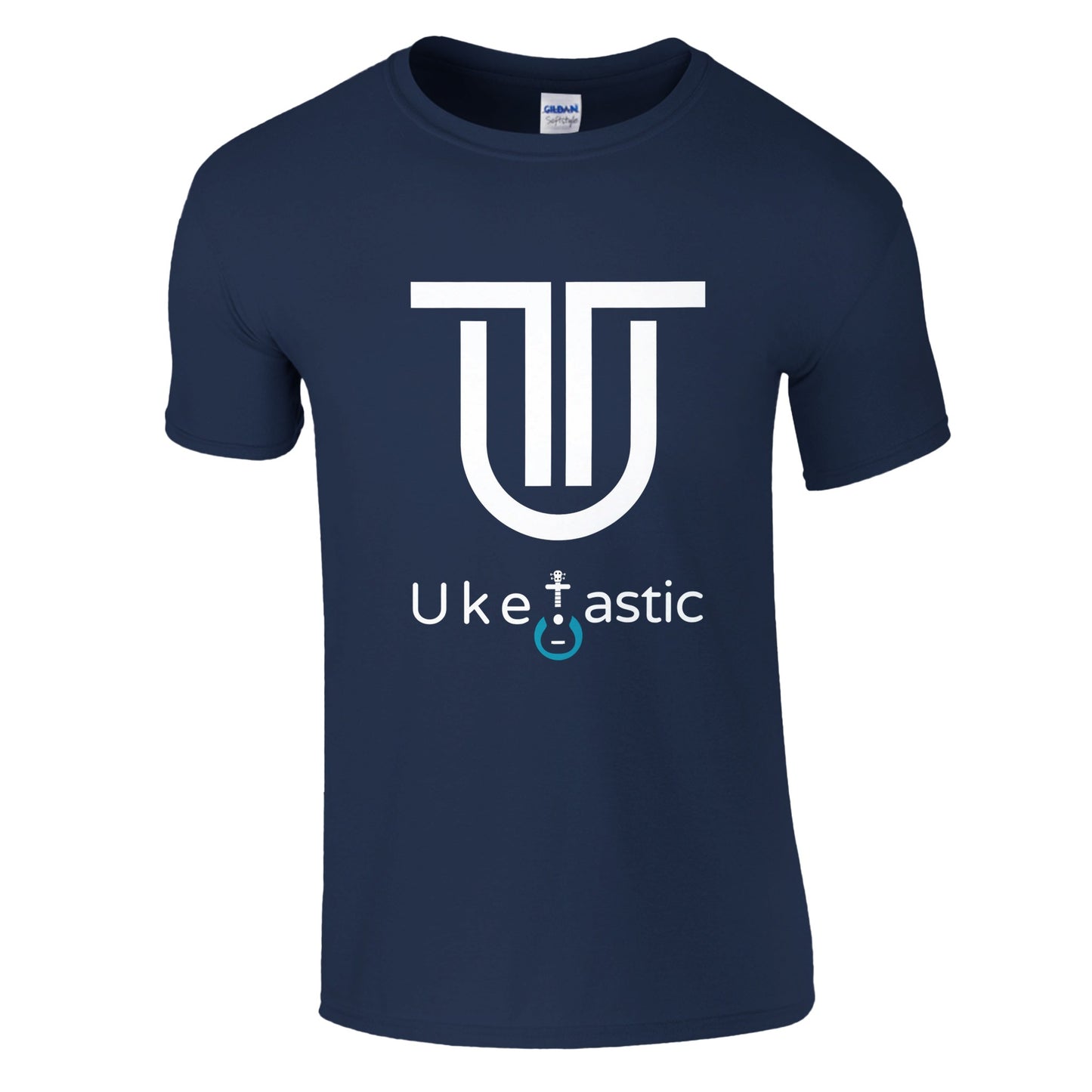 Uke Tastic Tribal Ukulele T-Shirt Front Navy Front