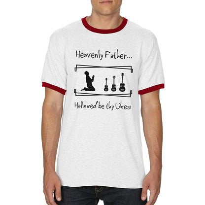 Unisex Ringer Heavenly Father T-Shirt Front 3
