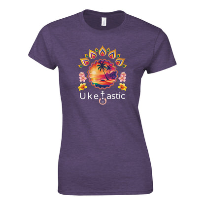 Women’s-sunset-ukulele-tshirt-1-Purple