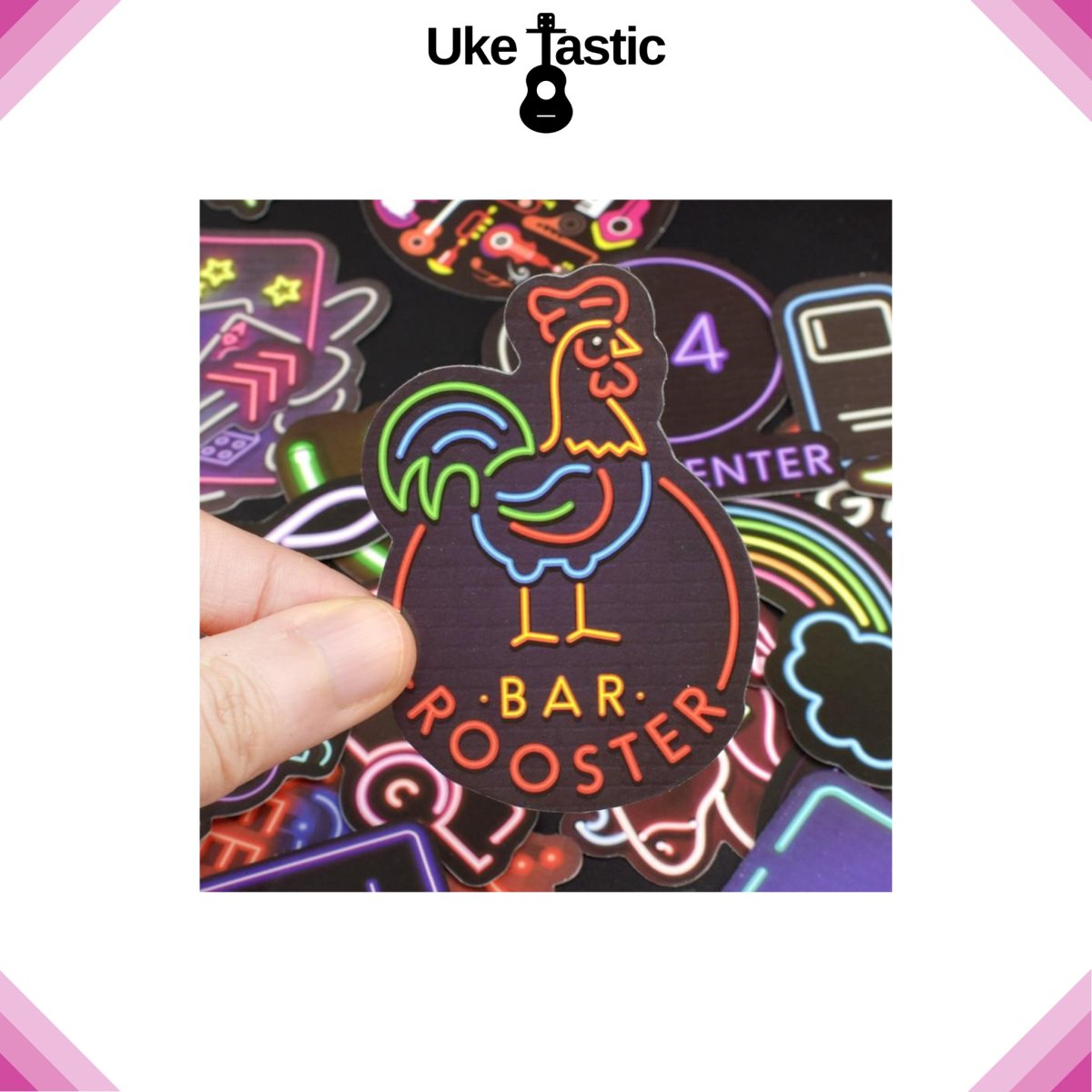 50 Piece Neon Light Sticker - Uke Tastic