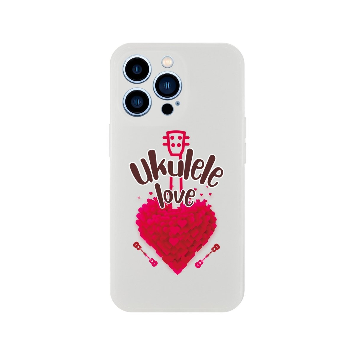 Flexi 'Uke Love' case - Uke Tastic - Apple - iPhone 13 Pro - Free Delivery - Uke Tastic