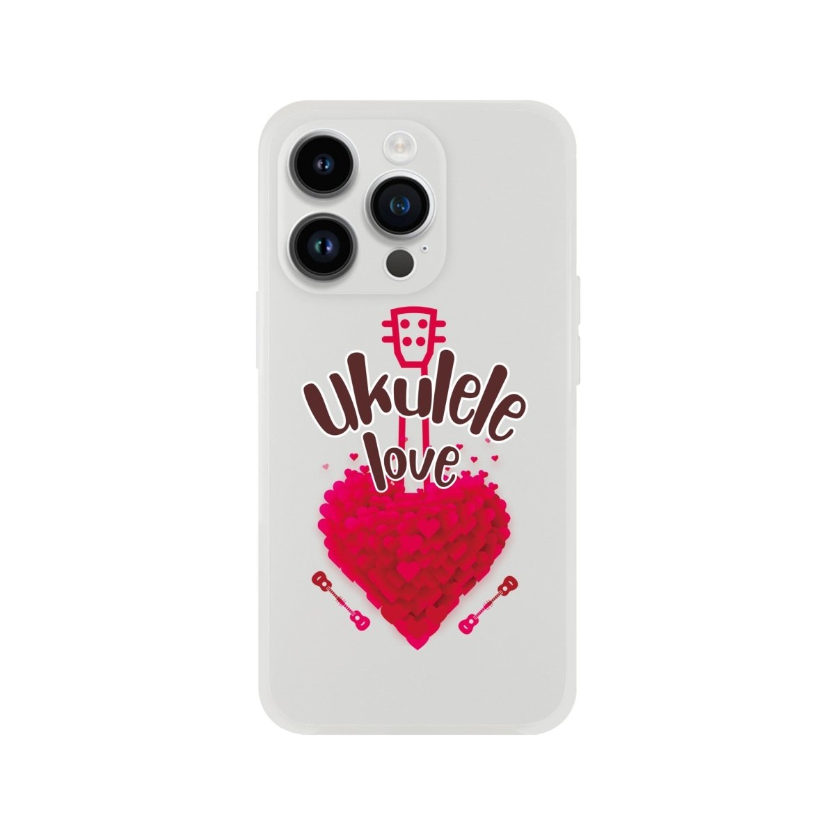 Flexi 'Uke Love' case - Uke Tastic - Apple - iPhone 14 Pro - Free Delivery - Uke Tastic