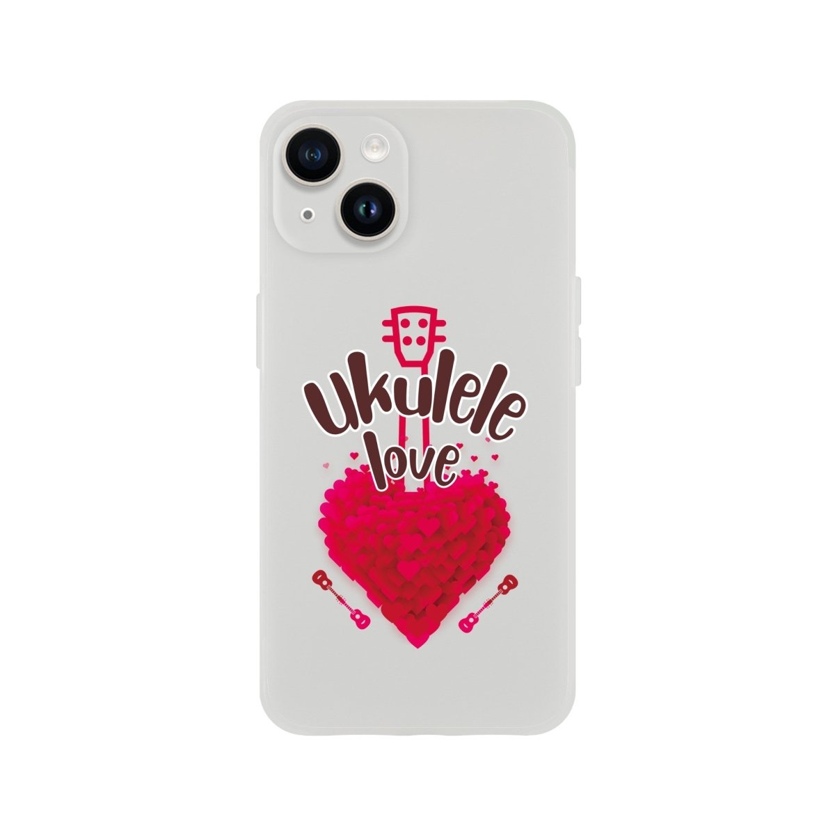 Flexi 'Uke Love' case - Uke Tastic - Apple - iPhone 14 - Free Delivery - Uke Tastic