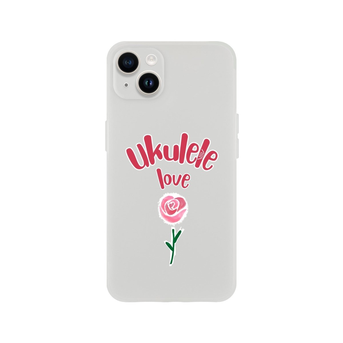 Flexi 'Uke Rose' case - Uke Tastic - Apple - iPhone 14 Plus - Free Delivery - Uke Tastic