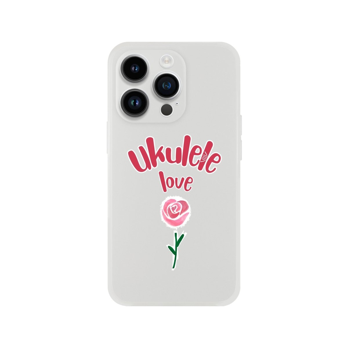 Flexi 'Uke Rose' case - Uke Tastic - Apple - iPhone 14 Pro - Free Delivery - Uke Tastic