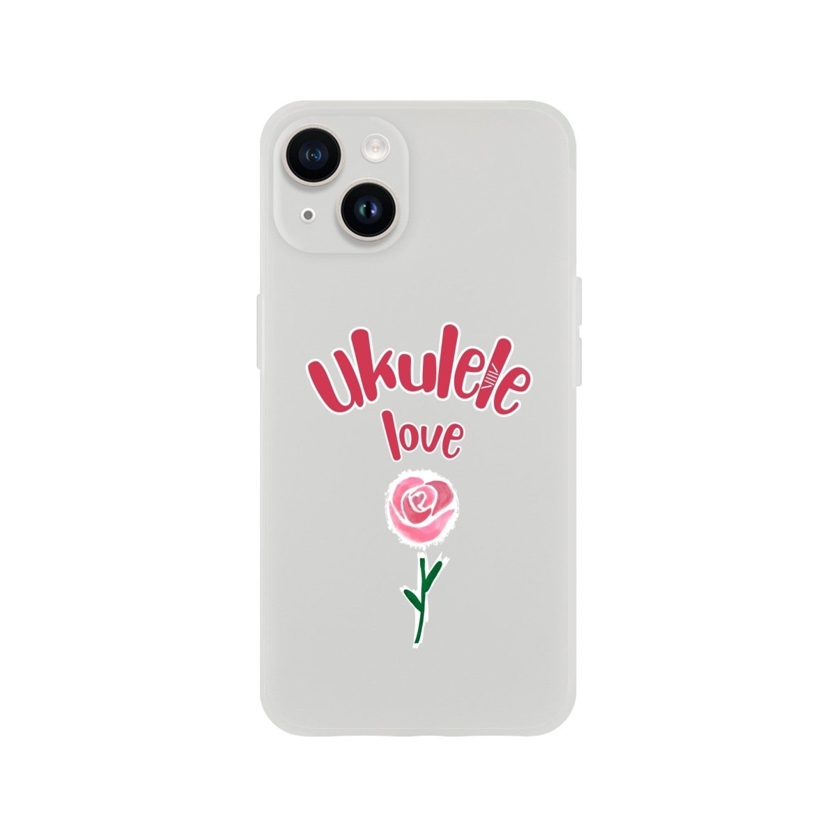 Flexi 'Uke Rose' case - Uke Tastic - Apple - iPhone 14 - Free Delivery - Uke Tastic
