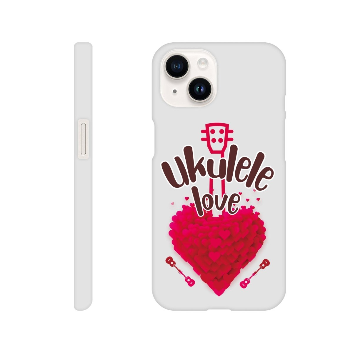 Slim 'Uke Love' case - Uke Tastic - Apple - iPhone 14 - Free Delivery - Uke Tastic
