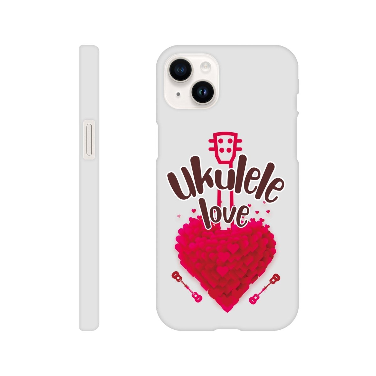 Slim 'Uke Love' case - Uke Tastic - Apple - iPhone 14 Plus - Free Delivery - Uke Tastic