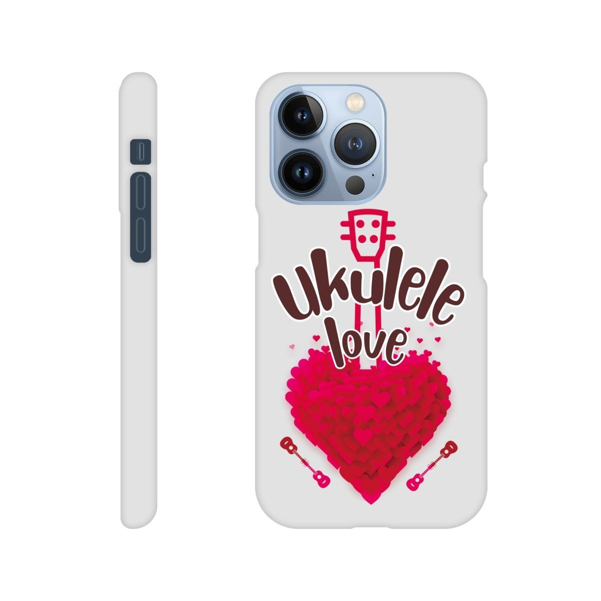 Slim 'Uke Love' case - Uke Tastic - Apple - iPhone 13 Pro - Free Delivery - Uke Tastic