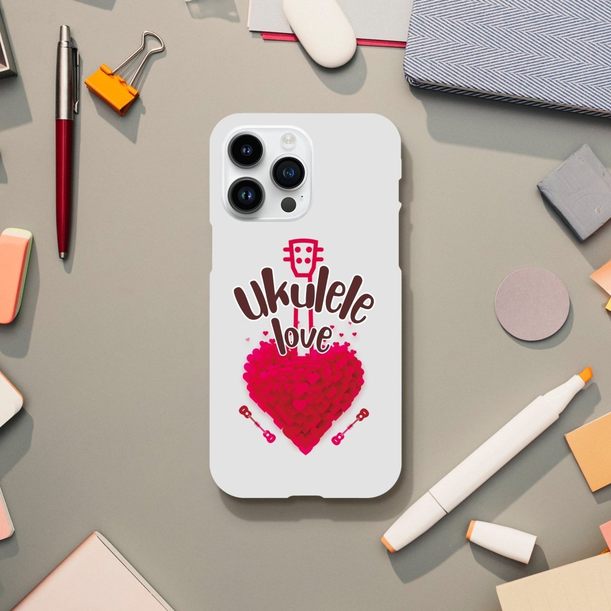 Slim 'Uke Love' case - Uke Tastic - Samsung - Galaxy S22 Ultra - Free Delivery - Uke Tastic