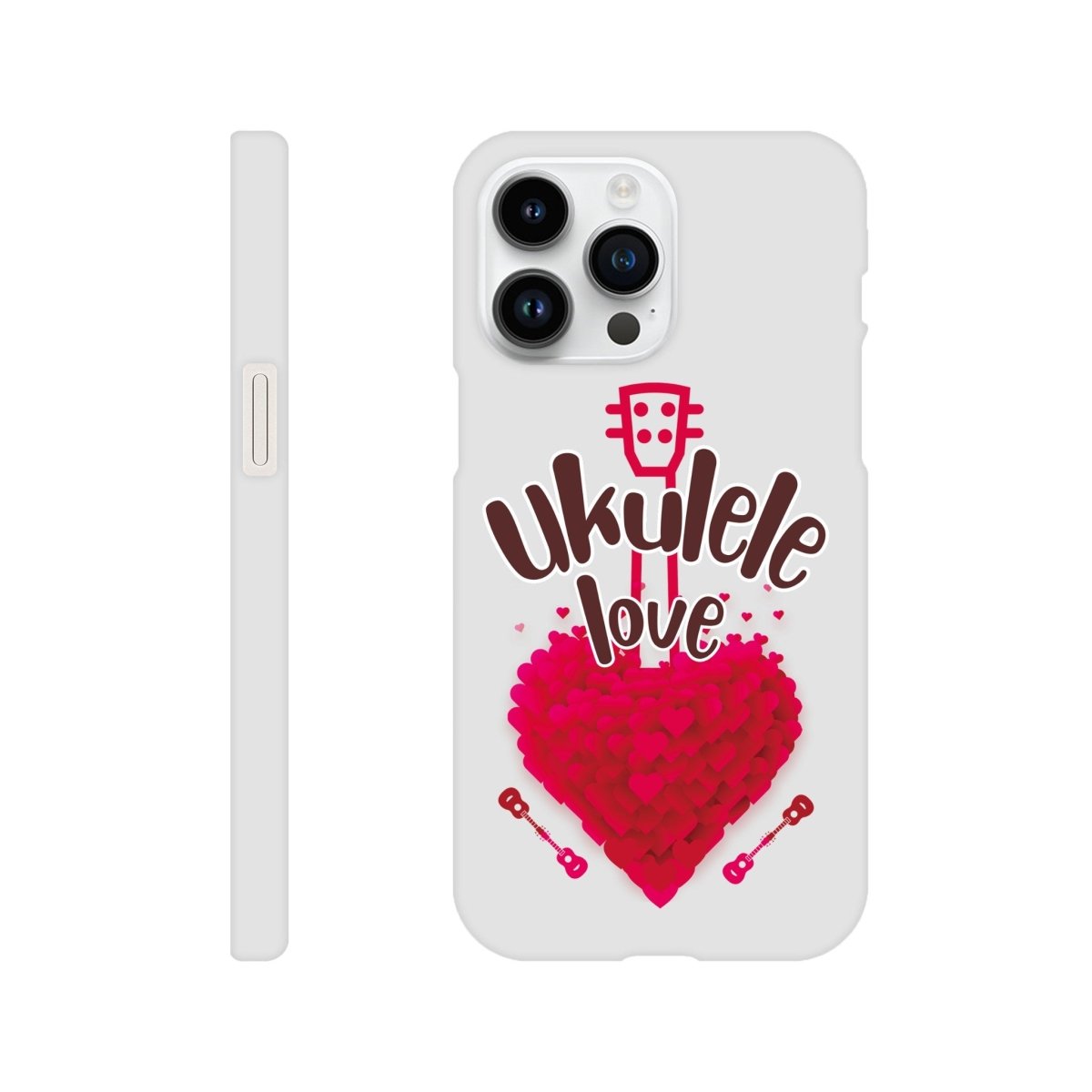 Slim 'Uke Love' case - Uke Tastic - Apple - iPhone 14 Pro Max - Free Delivery - Uke Tastic