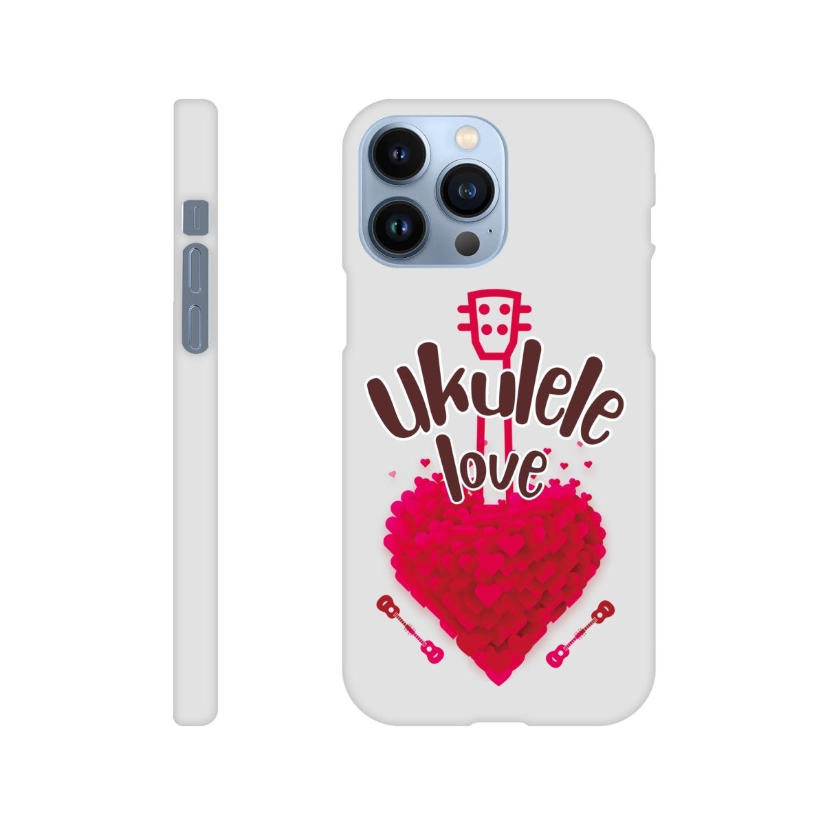Slim 'Uke Love' case - Uke Tastic - Apple - iPhone 13 Pro Max - Free Delivery - Uke Tastic