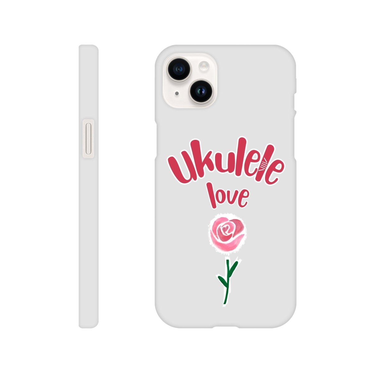Slim 'Uke Rose' case - Uke Tastic - Apple - iPhone 14 Plus - Free Delivery - Uke Tastic