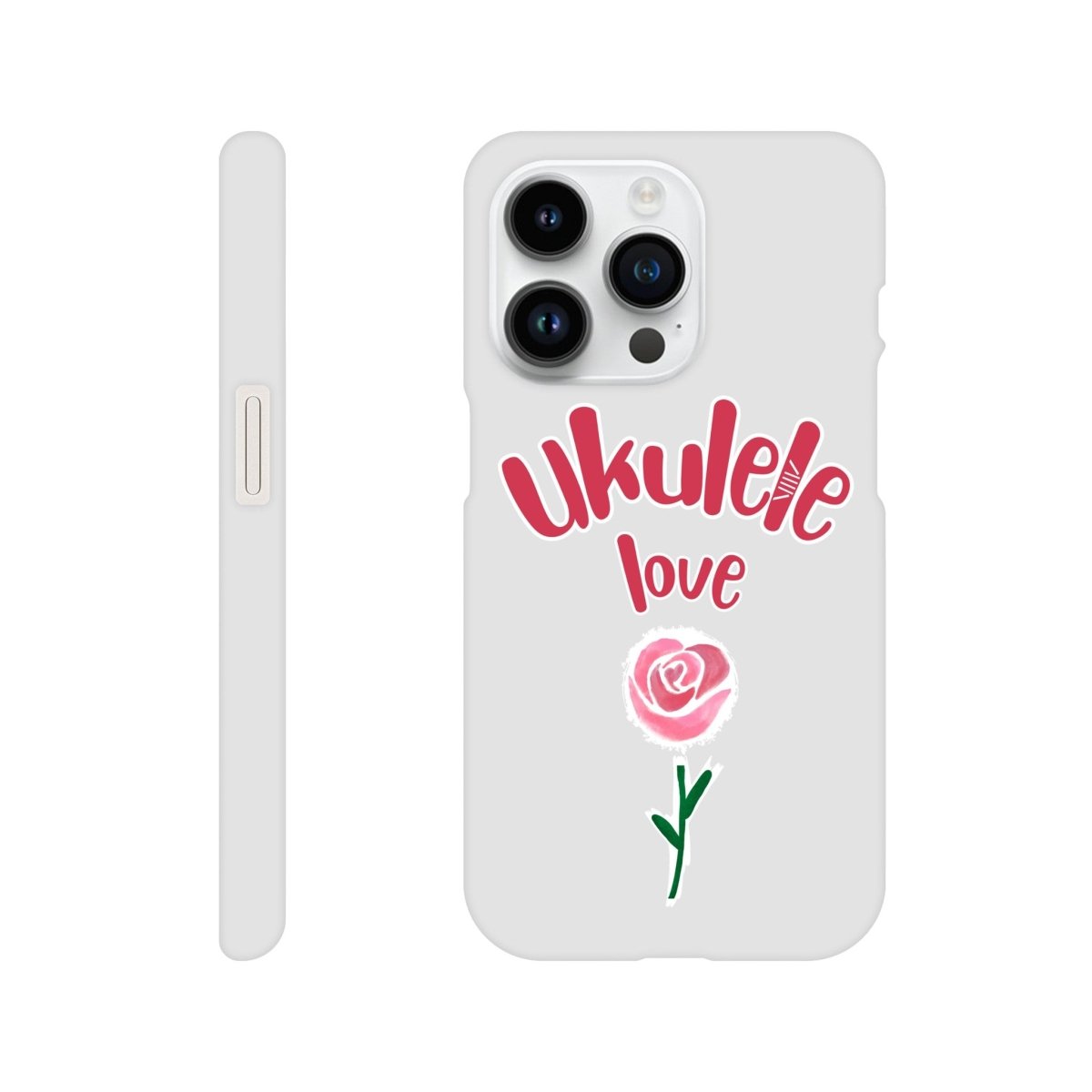 Slim 'Uke Rose' case - Uke Tastic - Apple - iPhone 14 Pro - Free Delivery - Uke Tastic