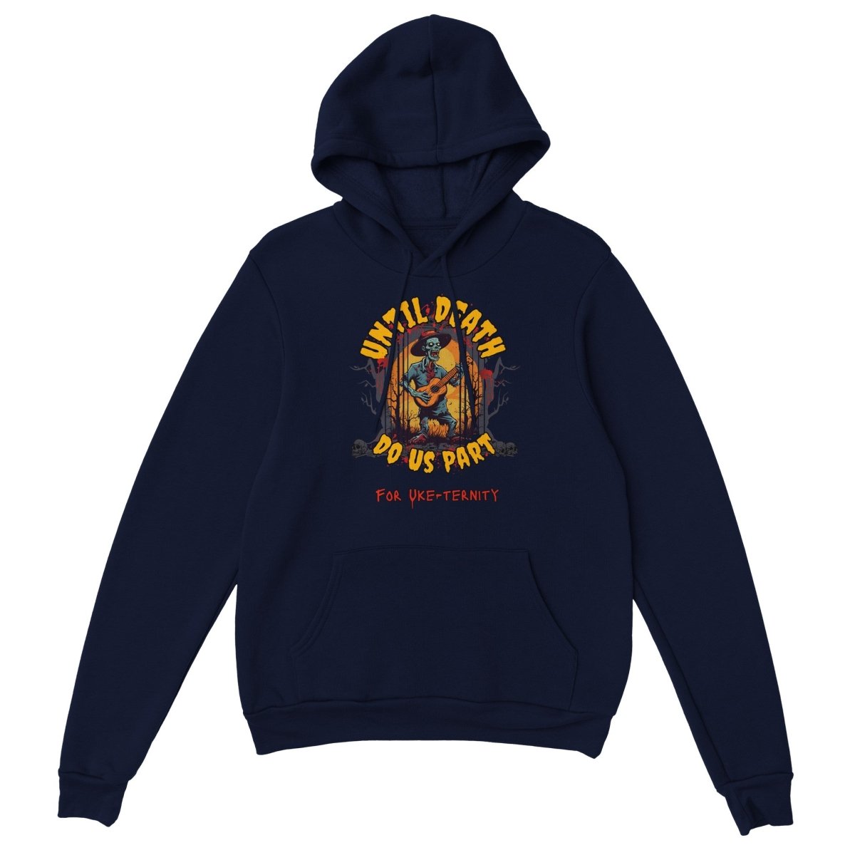 UDDUP Uke-ternity - Classic Unisex Pullover Hoodie - Uke Tastic - Navy - Free Delivery - Uke Tastic