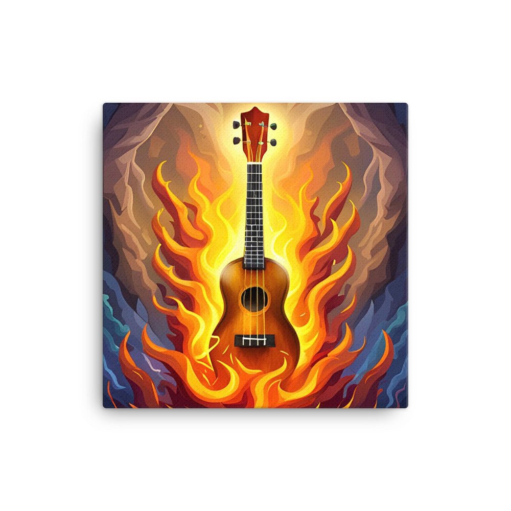 ‘Uke Ablaze’ Wall Canvas - Uke Tastic