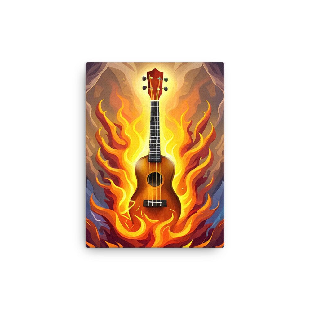 ‘Uke Ablaze’ Wall Canvas - Uke Tastic