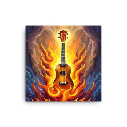 ‘Uke Ablaze’ Wall Canvas - Uke Tastic