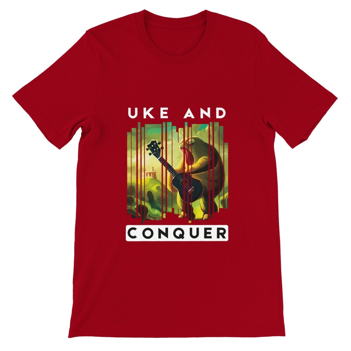 Uke and Conquer - Premium Ukulele Themed T-shirt - Uke Tastic - Navy - Free Delivery - Uke Tastic
